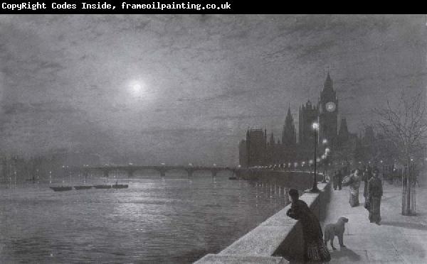 Atkinson Grimshaw Reflections on the Thames Westminster